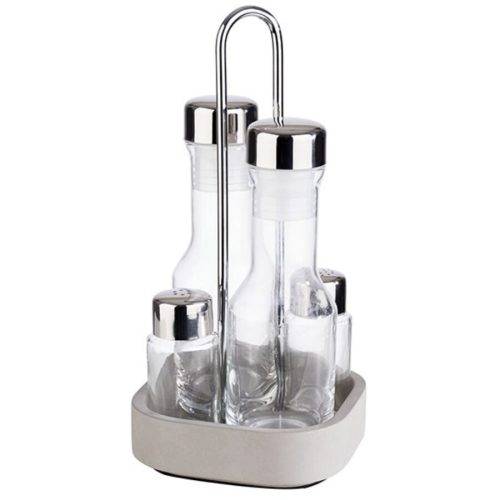 APS Element Transparent Metall/Edelstahl/Glas 12.5 cm 25 cm - Menage