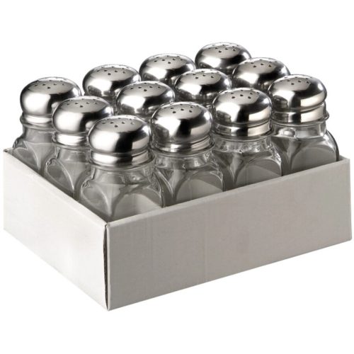 Aps, APS Allzweckstreuer; 4x4x10 cm (BxØxH); silber/transparent; 12 Stück / Pack