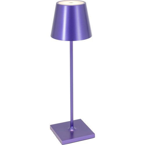 Tischlampe Aline Lila Aluminium 11 cm 38 cm - LED - Lichtfarbe: Extra warmweiss - Tischlampe- LED Energiesparlampe