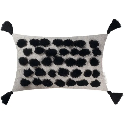 Tom Tailor, Tom Tailor - T-Tufted Blobs Kissenbezug, 30 x 50 cm, Weiss / Anthrazit