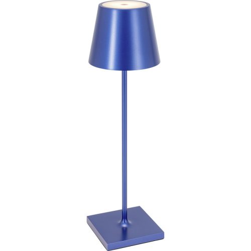 Tischlampe Aline Blau Aluminium 11 cm 38 cm - LED - Lichtfarbe: Extra warmweiss - Tischlampe- LED Energiesparlampe