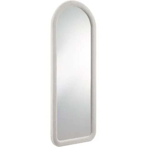 LIVIQUE, Spiegel Foliano Beige Glas/Polyester 60 cm 160 cm - Material: Spiegelglas/Kunstfell (100% Polyester) - Spiegel