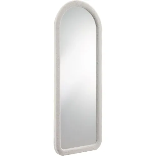 Spiegel Foliano Beige Glas/Polyester 60 cm 160 cm - Material: Spiegelglas/Kunstfell (100% Polyester) - Spiegel