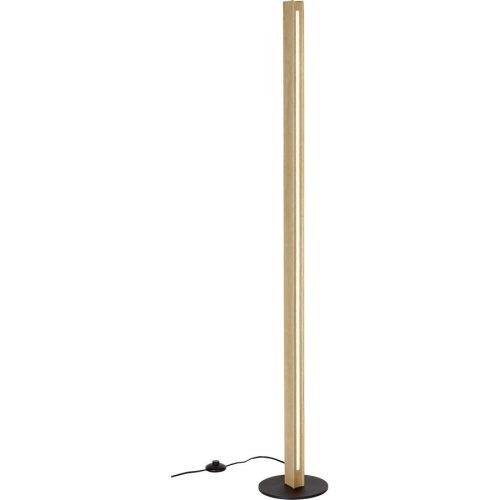 Stehlampe Clifton Braun Holz/Metall 22 cm 150 cm - Farbe: eiche - LED - Lichtfarbe: Extra warmweiss - Stehlampe- LED Energiesparlampe