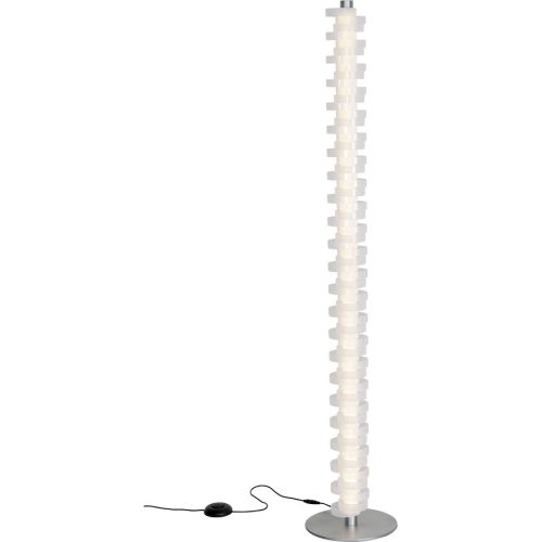 Stehlampe Flora Silber Kunststoff/Metall 25 cm 140 cm - LED - Lichtfarbe: Extra warmweiss - Material: Metall/Kunststoff - Stehlampe- LED
