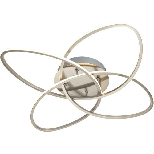 Deckenlampe Cazorla Aluminium/Kunststoff nickel matt 27W LED - LED - Lichtfarbe: Extra warmweiss - Material: Metall/Aluminium/Kunststoff -