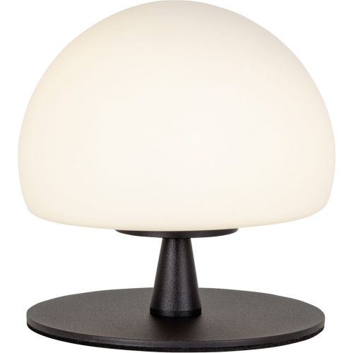 Tischlampe Liana Schwarz Glas/Messing 15 cm 15 cm - LED - Lichtfarbe: Warmweiss - Material: Messing/Glas - Tischlampe- LED Energiesparlampe