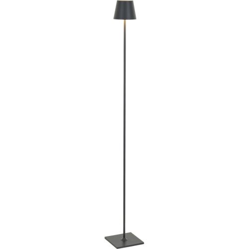 Stehlampe Aline Schwarz Aluminium 120 cm 15 cm - Farbe: anthrazit - LED - Lichtfarbe: Extra warmweiss - Stehlampe- LED Energiesparlampe