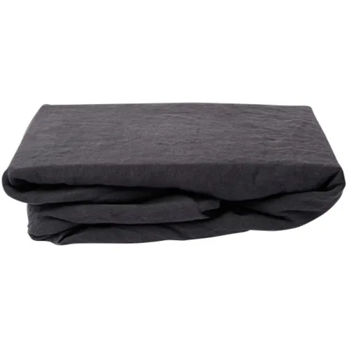 Lavie, Lavie Fixleintuch Linus Grau Leinen 200 cm 160 cm - Farbe: anthrazit - Fixleintuch