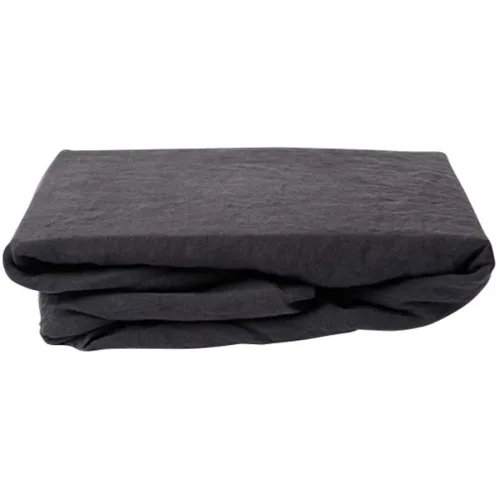 Lavie Fixleintuch Linus Grau Leinen 200 cm 160 cm - Farbe: anthrazit - Fixleintuch