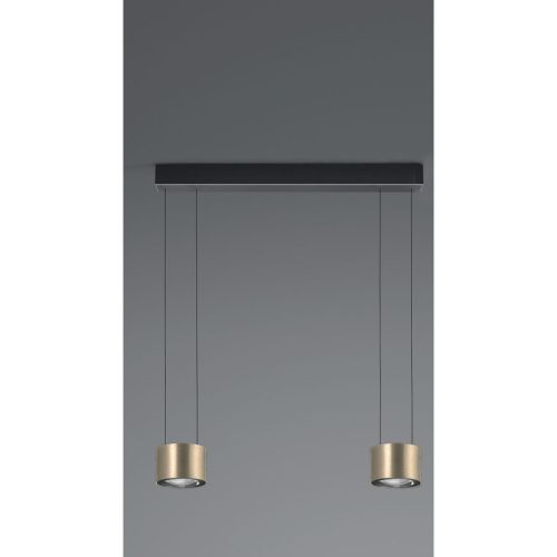 Designer-Pendellampe Bankamp Impulse Bronze 2-flammig vertical flex - LED - Lichtfarbe: Extra warmweiss - Material: Aluminium/Stahl -