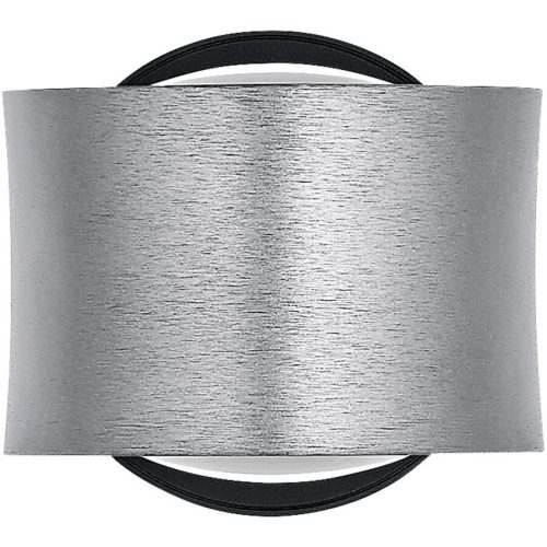 Designer-Wandlampe Bankamp Impulse Nickel matt dimmbar - Farbe: Grau - LED - Lichtfarbe: Extra warmweiss - Material: Aluminium/Stahl -