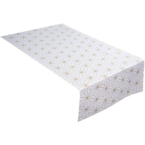 Tom Tailor Tischläufer Golden Chrystals Gold/Weiss Baumwolle 150 cm 50 cm - Farbe: weiss/gold - Tischläufer