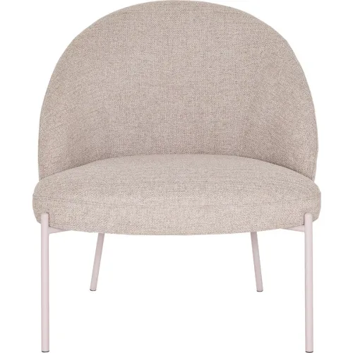 Sessel Casey Rosa Stoff/Metall 74 cm 74 cm - Material: Polyester Stoff, Metall - Sessel