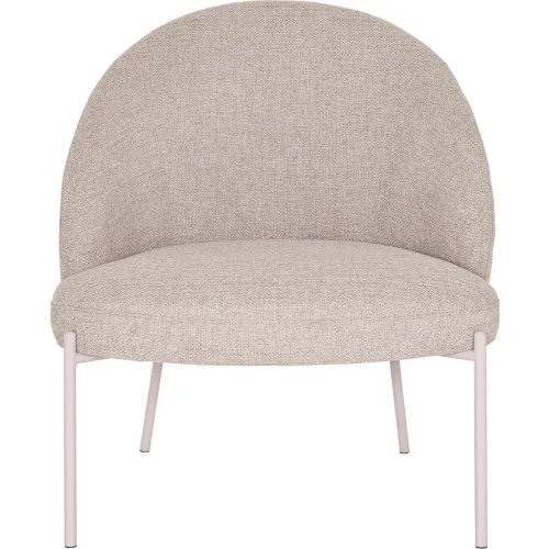 LIVIQUE, Sessel Casey Rosa Stoff/Metall 74 cm 74 cm - Material: Polyester Stoff, Metall - Sessel