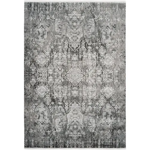 Teppich Orsay Grau/Silber Kunststoff 230 cm 160 cm - Material: Acryl - Teppich