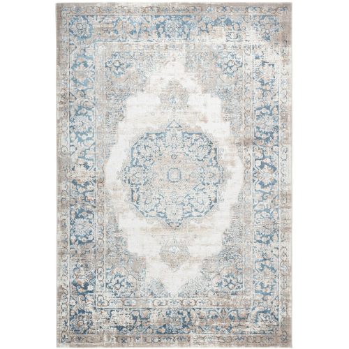 Teppich Paris Blau Kunststoff/Polyester 230 cm 160 cm - Material: Polyester/Polypropylen - Teppich