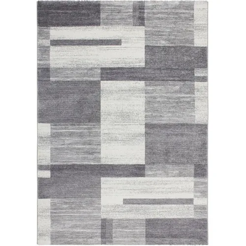 Teppich Feeling Grau/Silber Kunststoff 170 cm 120 cm - Material: Polypropylen - Teppich