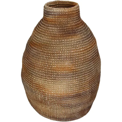 LIVIQUE, Vase Myko Braun Kunstharz 36 cm - Material: Polyresin - Vase