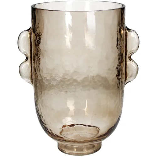 LIVIQUE, Vase Myko Braun Glas 27.5 cm - Farbe: Bernstein - Vase