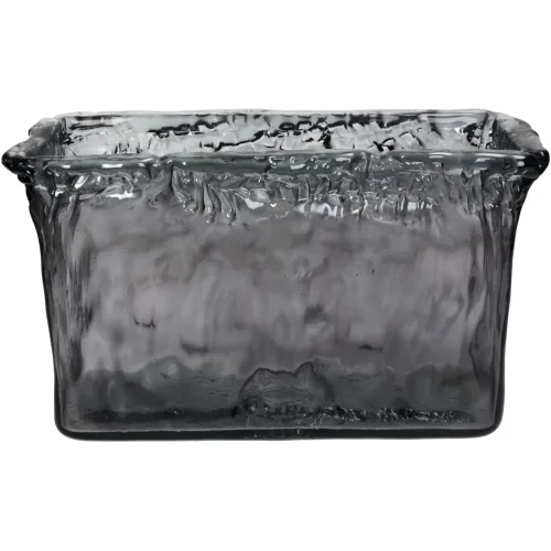 LIVIQUE, Vase Myko Grau Glas 20 cm - Vase