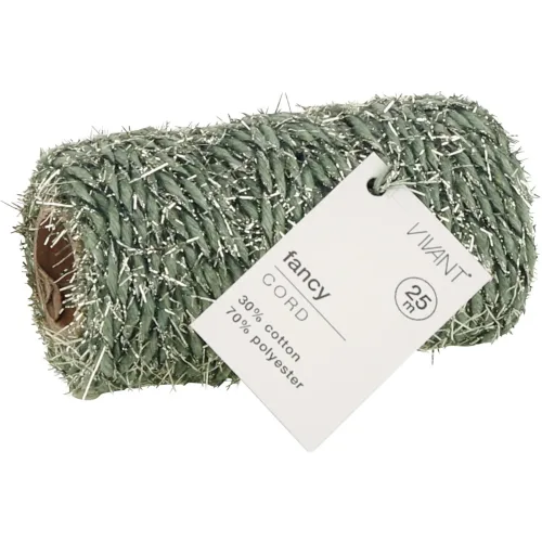 Vivant, Vivant Geschenkband Office Grün Baumwolle/Polyester 1.5 mm - Material: Polyester/Baumwolle - Geschenkband