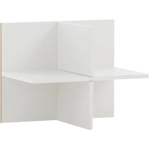 LIVIQUE, Regalkomponente Ciri Weiss Holz 47.5 cm 38.4 cm - Material: Holzwerkstoff - Regalkomponente