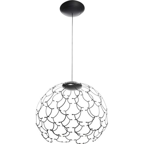 URBAN Pendellampe Lamoi Schwarz Eisen 60 cm 52 cm - LED - Lichtfarbe: Extra warmweiss - Pendellampe- LED Energiesparlampe