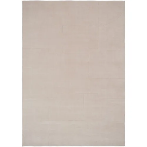 LIVIQUE, Teppich Geometric Maze Beige Wolle 200 cm 300 cm - Teppich