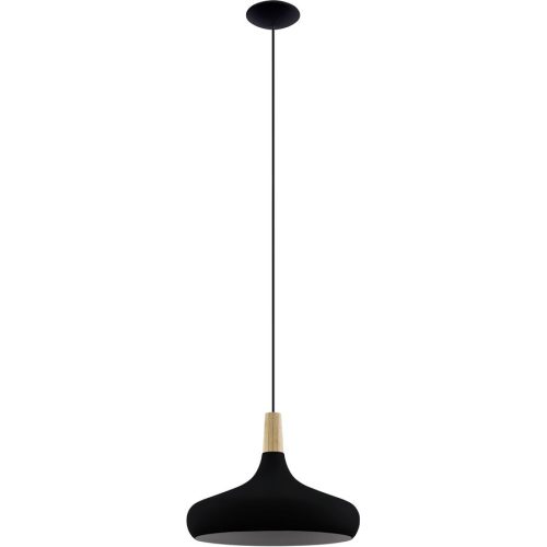 Eglo Pendellampe Sabinar Braun/Schwarz Stahl/Holz 110 cm - Material: Holz/Stahl - Pendellampe