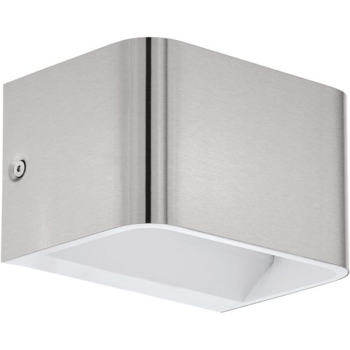 Eglo Wandlampe Sania 4 Grau Aluminium 8 cm - Farbe: Nickel matt - LED - Lichtfarbe: Warmweiss - Wandlampe- LED Energiesparlampe