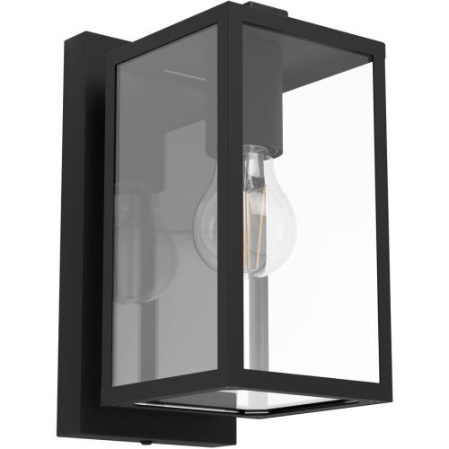 Eglo Wandlampe aussen Budrone Schwarz Stahl 27 cm - Wandlampe aussen