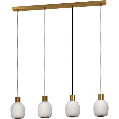 Eglo Pendellampe Manzanares Stahl 14.5 cm 110 cm - Farbe: messing gebürstet/smoky - Pendellampe