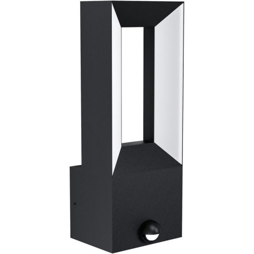 Eglo Wandlampe aussen Riforano Schwarz Aluminium 29 cm - LED - Lichtfarbe: Warmweiss - Material: Aluguss - Wandlampe aussen- LED Energiesparlampe