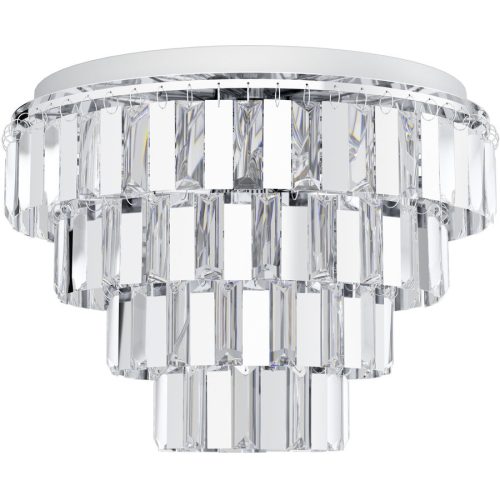 Eglo Deckenlampe Erseka Grau Stahl 53.5 cm - Farbe: chrom - Deckenlampe