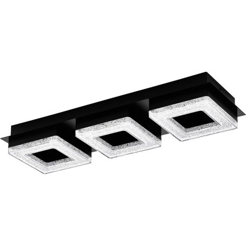 Eglo Deckenlampe Fradelo 1 Schwarz Stahl 14 cm 6 cm - LED - Lichtfarbe: Warmweiss - Deckenlampe- LED Energiesparlampe
