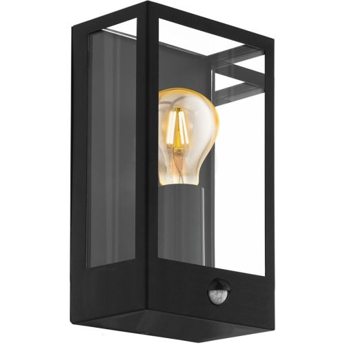 Eglo Wandlampe aussen Alamonte Schwarz Stahl 29.5 cm - Wandlampe aussen