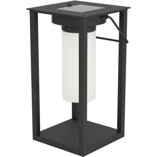 Eglo Solaraussenlampe Usigni Schwarz Kunststoff 15 cm 28 cm - Lichtfarbe: Helles Neutralweiss - Solaraussenlampe