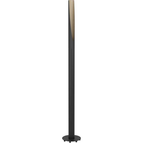 Eglo Stehlampe Barbotto Braun/Schwarz Stahl/Holz 136.5 cm - Material: Holz/Stahl - Stehlampe
