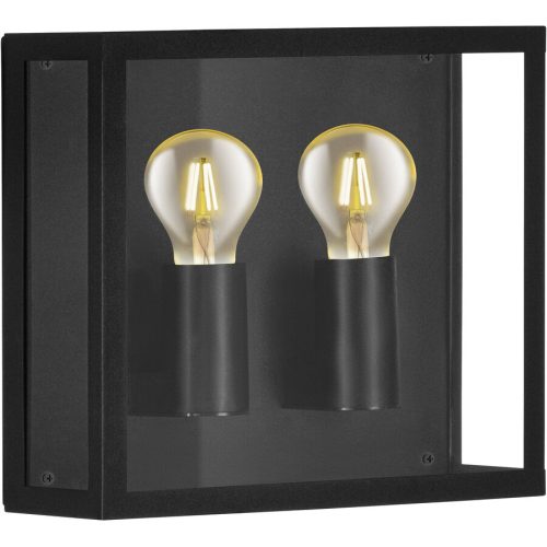 Eglo Wandlampe aussen Alamonte 1 Schwarz Stahl 26 cm - Wandlampe aussen