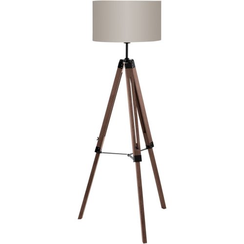 Eglo Stehlampe Lantada Braun Stahl/Holz 143 cm - Farbe: nussbraun - Material: Holz/Stahl - Stehlampe