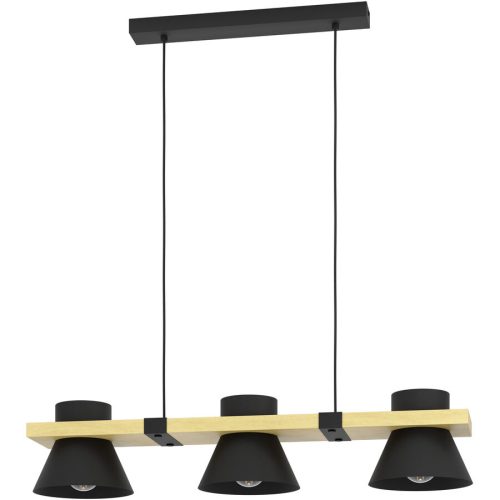 Eglo Pendellampe Maccles Braun/Schwarz Stahl/Holz 18 cm 110 cm - Material: Holz/Stahl - Pendellampe