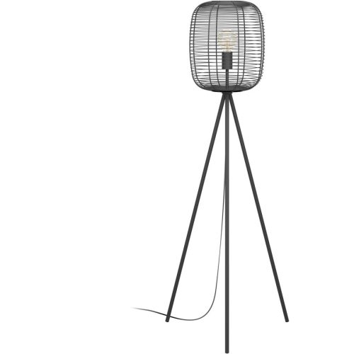 Eglo Stehlampe Rinroe Schwarz Stahl 140.5 cm - Stehlampe