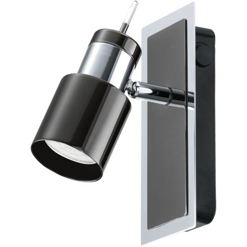 Eglo Spot Davida 1 Schwarz Stahl 7 cm - Farbe: Nickel/schwarz - Spot