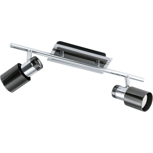 Eglo Spot Davida 1 Schwarz Stahl 7 cm - Farbe: Nickel/schwarz - Spot
