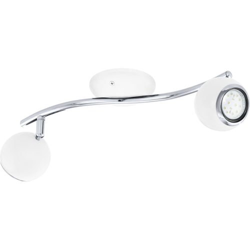 Eglo Spot Bimeda Weiss/Grau Stahl 10 cm - Farbe: weiss/chrom - Lichtfarbe: Warmweiss - Spot