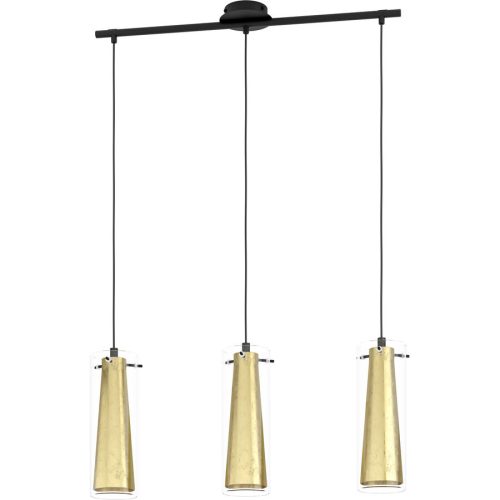 Eglo Pendellampe Pinto Gold Schwarz Stahl 11 cm 110 cm - Pendellampe
