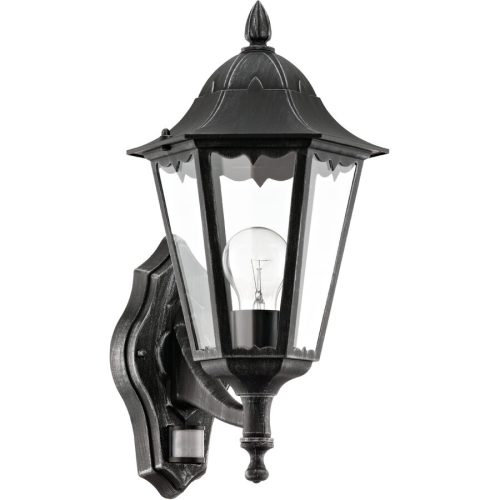 Eglo Wandlampe aussen Navedo Schwarz/Silber Aluminium 42.5 cm - Material: Aluguss - Wandlampe aussen
