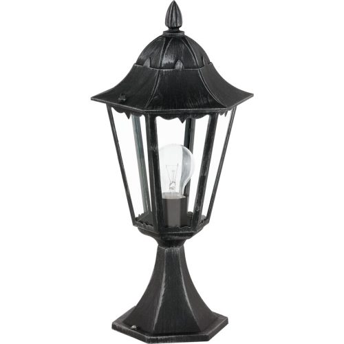 Eglo Stehlampe aussen Navedo Schwarz/Silber Aluminium 47 cm - Material: Aluguss - Stehlampe aussen