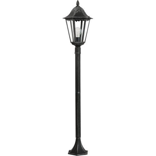 Eglo Stehlampe aussen Navedo Schwarz/Silber Aluminium 120 cm - Material: Aluguss - Stehlampe aussen